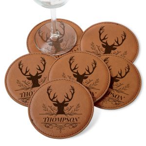 Personalized Deer Coaster Set