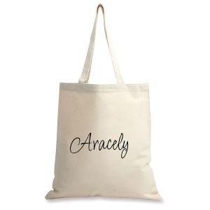 Personalized First Name Canvas Tote