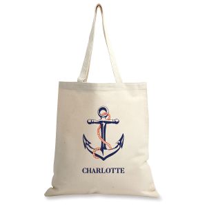 Personalized Anchor Canvas Tote