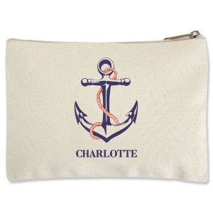 Personalized Anchor Zippered Pouches