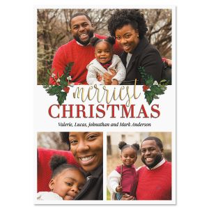 3 Greetings Photo Christmas Cards - 20 Count