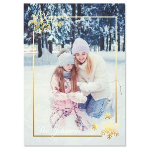 Golden Snowflake Christmas Cards - 20