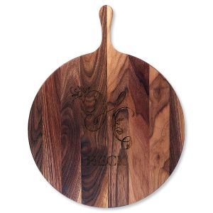 Walnut Personalized Round Board