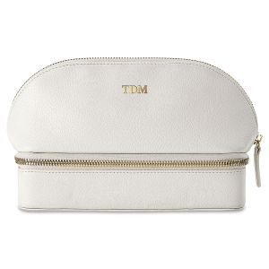 Grey Dual Travel Jewelry Monogrammed Case