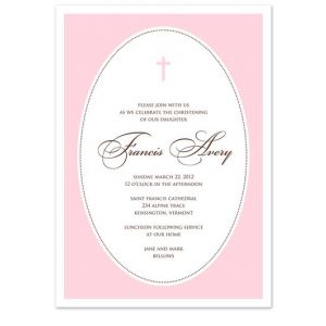 Pink Cross Invitation