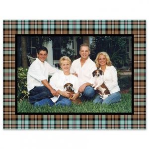 Mocha Plaid Photo Card