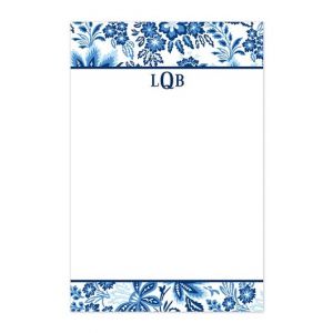 Willow Floral Blue Note Pad