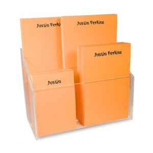 Orange Note Pads & Caddy