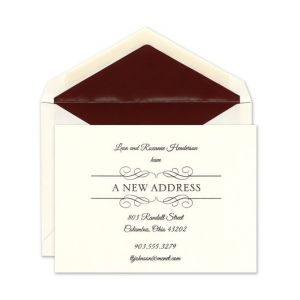 Scroll Address Flat Card