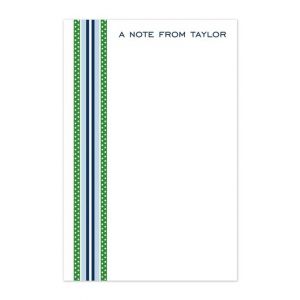 Blue & Green Ribbon Note Pad