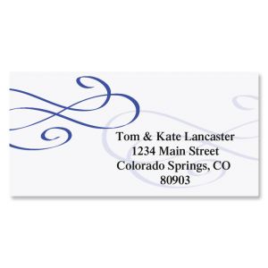 Tiffany Border Address Labels-Navy-A587C