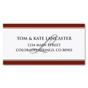 Classic Red Border Address Labels