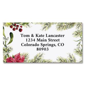 Golden Palms Foil Border Address Labels