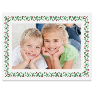 Berry Vine Red Mounted Photo Card