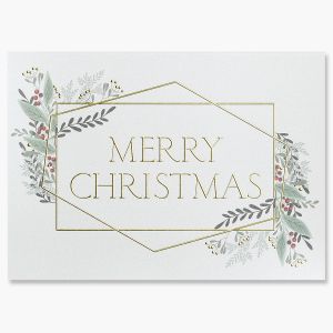 Merry Christmas Lines Greeting Card