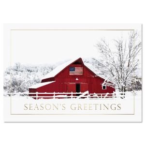 Winter Americana Greeting Card