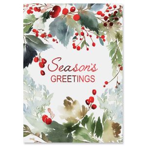 Watercolor Seasons Greeting Card