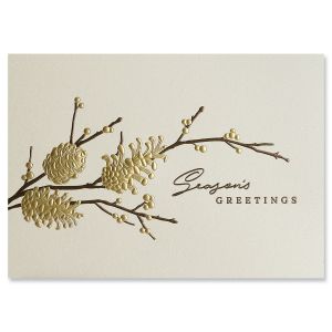 Pine Cone Branch Greeting Card