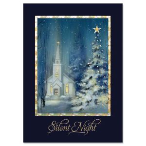 Silent Winter Night Greeting Card