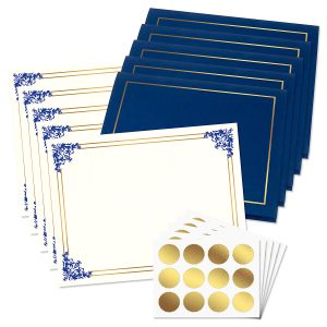 Ornate Blue Empire Award Certificate Collection