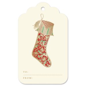 Paisley Stocking Gift Tag