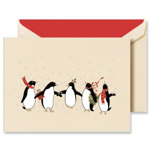 Festive Penguins Greeting Card