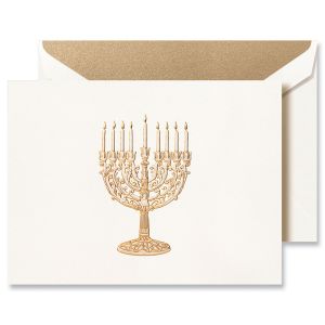 Menorah Hanukkah Christmas Cards Boxed Set