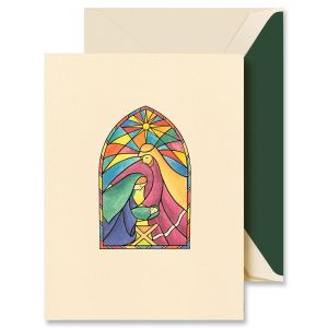 Stained Glass Christmas Cards Boxed Set