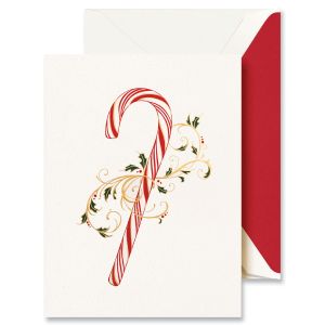 Filigree Candy Cane Christmas Cards Boxed Set