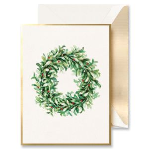 Mistletoe Wreath Greeting Card