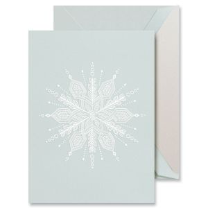 White Snowflake Greeting Card