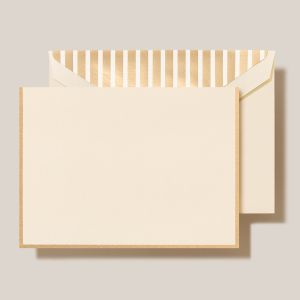 Gold Bordered Engraved Note Cards Boxed Set