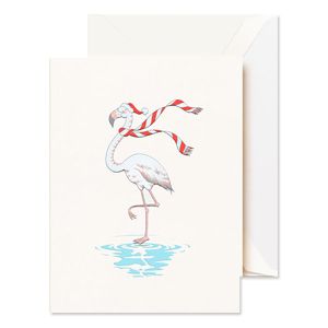 Engraved Festive Flamingo Greeting Cards Boxed Set