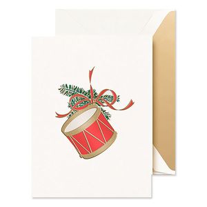 Engraved Drum Ornament Greeting Cards Boxed Set