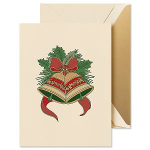 Engraved Christmas Bells Greeting Cards Boxed Set