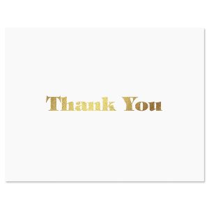 Gold Foil Thank You Note Cards