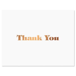 Rose Gold Foil Thank You Note Cards