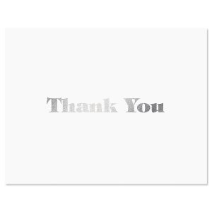 Silver Foil Thank You Note Cards