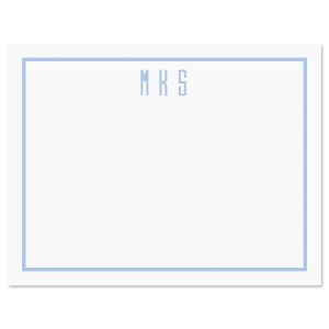 Modern Monogram with Border Personalized Note Cards by FineStationery