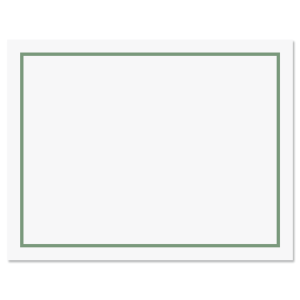 Modern Monogram Personalized Note Cards with Sage Ink