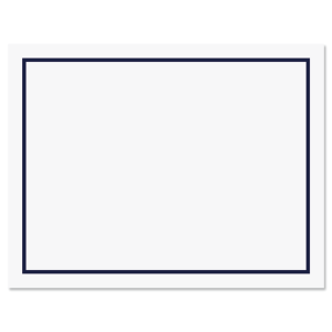 Modern Monogram Personalized Note Cards with Navy Ink