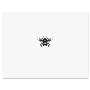 Honeybee Personalized Note Cards with Black Ink