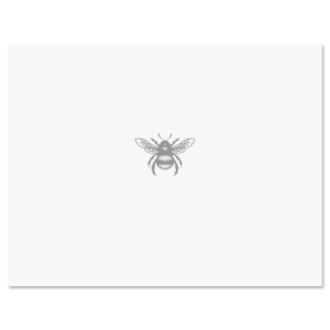 Honeybee Personalized Note Cards with Grey Ink