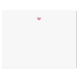 Heart Personalized Note Cards with Blush Pink Ink