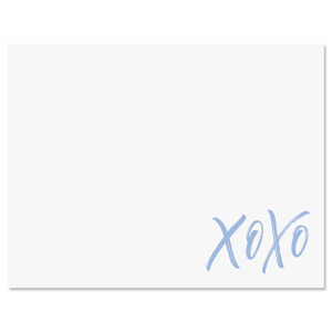 XOXO Personalized Note Cards with Periwinkle Ink