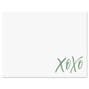 XOXO Personalized Note Cards with Sage Ink
