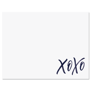 XOXO Personalized Note Cards with Navy Ink