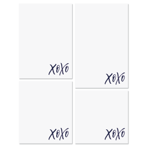 XOXO Personalized Notepad Set - Navy Ink