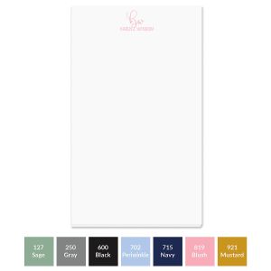 Calligraphy Monogram Notepad - Blush Pink Ink