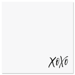 XOXO Personalized Note Sheets in a Cube - Black Ink